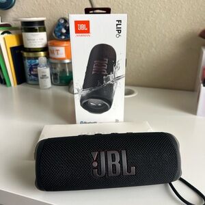 JBL Flip 6 Bluetooth Speaker - Black and Gray